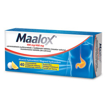 Maalox 400 mg/400 mg närimistabletid (suhkruvaba) N40