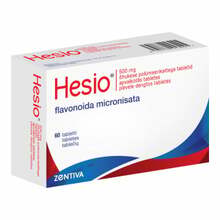 Hesio 450 mg/50 mg õhukese polümeerikattega tabletid, N60