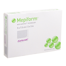 Molnlycke Mepiform silikoonplaastrid, 5 cm x 7,5 cm, steriilne, 5 tk