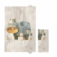 Kokkupandav mähkimismatt Ceba Basic Cosy Hippo, 305-000-780, 40 x 60 cm, hall/roosa