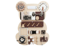 Puidust tegevustahvel Lean Toys Teddy Bear, 14 elementi