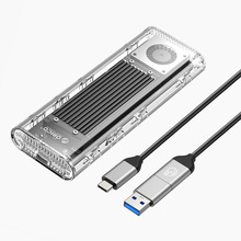 Korpuseadapter Orico TCM2-G20 M.2 NVMe USB-C 3.2 20Gb/s, hõbe/läbipaistev