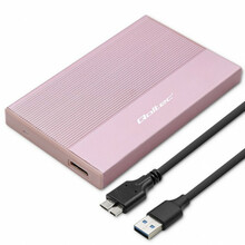 SSD/HDD korpus Qoltec, 2.5 tolli, roosa