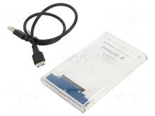 HDD/SSD korpus Gembird EE2-U3S9-6, läbipaistev