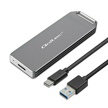 SSD korpus M.2 Qoltec, hõbedane