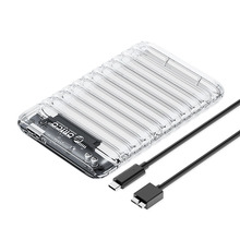 Orico 2139U3-V1, 2,5 tolli HDD/SSD, läbipaistev
