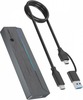 Icy Box IB-1826MCL-CU31, M.2 NVMe ja SATA SSD korpus, USB 3.2 Gen 2, RGB valgustus