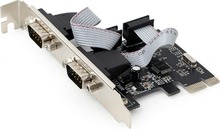 Laienduskaart Gembird SPC-22, PCI Express, 2x serial, low profile