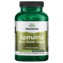 Spirulina sinivetikas, 500 mg, N90, Swanson