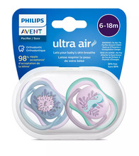 Lutt Philips Avent Ultra Air, SCF085/61, 6-18 kuud, 2 tk, sinine/roheline/roosa