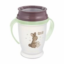 Õppetass Lovi 1/610 360 Night&Day Rabbit, 250 ml