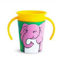 Õppetass sangadega Munchkin Miracle 360 Wildlove, elevant, 177 ml
