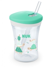 Õppimistass silikoonist kõrrega NUK Evolution Action SK97, 230 ml, 12 kuu+ jaoks