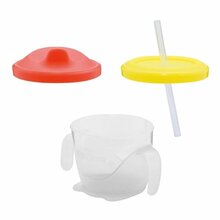 Õppimistass Edison Mama KJ508, 5 kuud, läbipaistev/punane/kollane