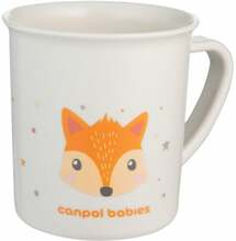 Plastikkruus Canpol Babies Cute Animals 4/413, 170 ml, valge/oranž