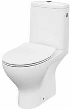 Põrandapealne WC-pott Cersanit Moduo 651 011 Clean On duroplast, antibakteriaalne, aeglaselt sulguv kaas, 356 x 655 mm, 3/5 L
