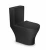 Põrandapealne WC-pott Vento Harstad Rimless Duroplast Soft Close kaanega, must, 360 x 640 mm, 6/3 L
