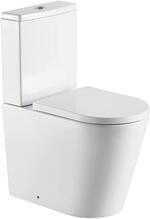 WC-pott Swiss Aqua Technologies Brevis Rimfree aeglaselt sulguva kaanega, täiskomplekt