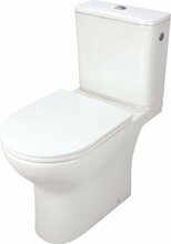 Põrandapealne WC-pott Deante Jasmin CDJD6RPS koos kaanega, 382 x 650 mm, valge