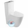 Põrandale paigaldatav wc-pott Sapho Turku Rimless PC104WR aeglaselt sulguva kaanega, valge