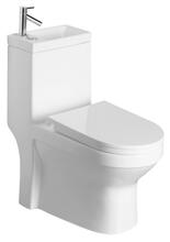 Kompaktne WC-pott kraanikausiga Domotechnika Hygie Soft-Close kaas ja segisti, 36,5 x 78 x 72 cm
