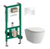 WC-poti komplekt Laufen Fiora Ineo Moon koos QR/SC kaanega, valge