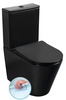 Põrandale paigaldatav WC-pott Sapho Paco PC1012WRB, must, keraamiline, Rimless