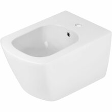 Riputatav WC-pott Deante Peonia Rimless CDE 6ZPW, valge, aeglaselt sulguva kaanega, 360 x 510 mm