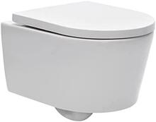 Riputatav WC-pott Swiss Aqua Technologies Brevis Rimfree, aeglaselt sulguva kaanega