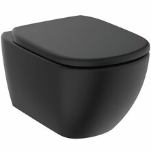 Seinapealne WC-pott Ideal Standard Tesi T5361V3, kaanega, 365 x 533 mm, must