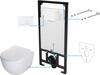Seinapealse WC-poti komplekt krohvialune Deante Peonia 6in1 CDEA6ZPW, valge, 510 x 360 mm