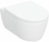 Seinale kinnitatav WC-pott Geberit iCon Rimless, kaanega, 355 x 530 mm