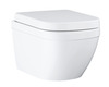 Seinale kinnitatav WC-pott Grohe Euro Ceramic Rimless 39554000, kaanega, 368 x 543 mm, valge