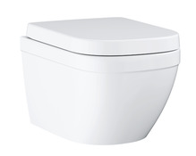 Seinale kinnitatav WC-pott Grohe Euro Ceramic Rimless 39554000, kaanega, 368 x 543 mm, valge