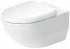 Seinale kinnitatav WC-pott Duravit Architec Rimless, kaanega, 365 x 575 mm, valge