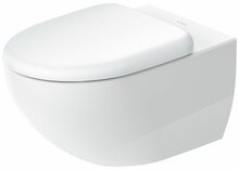 Seinale kinnitatav WC-pott Duravit Architec Rimless, kaanega, 365 x 575 mm, valge