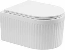 Seinale paigaldatav WC-pott Invena Glamour, kaanega, 360 x 495 mm