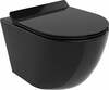 Riputatav WC-pott Mexen Lena Rimless 30224070, must, aeglaselt sulguva kaanega, 360 x 480 mm