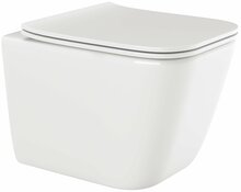Seinale paigaldatav WC-pott Invena Paros, kaanega, 36 x 465 mm