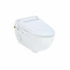 Nutikas riputatav WC-pott Geberit AcuaClean 4000 Rimless 146.135.11.1, bideefunktsiooniga ja aeglaselt sulguva kaanega