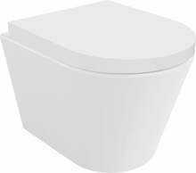 Seinapealne WC-pott Mexen Rico 30478000, valge läikiv, aeglaselt sulguva kaanega, 360 x 535 mm