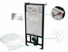 Seinapealse WC-poti komplekt krohvialune Deante Boro CMOS6SPW, valge/kroom, 125 x 510 mm