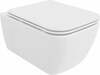 Seinapealne WC-pott Mexen Margo Rimless Slim Duroplast 30420900, aeglaselt sulguva kaanega, valge