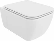 Seinapealne WC-pott Mexen Margo Rimless Slim Duroplast 30420900, aeglaselt sulguva kaanega, valge