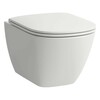 Seinale kinnitatav wc-pott Laufen LUA Rimless H8660800000001, Slim aeglaselt sulguva kaanega