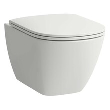 Seinale kinnitatav wc-pott Laufen LUA Rimless H8660800000001, Slim aeglaselt sulguva kaanega