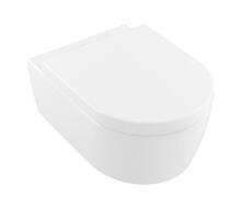 Seinale kinnitatav WC-pott Villeroy & Boch Avento 5656HRRW, SoftClose kaanega, valge