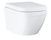 Seinale paigaldatav WC-pott Grohe Euro Ceramic 39693000, Rimless, SoftClose kaanega, valge, 53 l