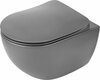 Seinapealne WC-pott Deante Peonia Rimless, kaanega, 360 x 510 mm, antratsiit