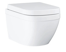 Seinale paigaldatav WC-pott Grohe Euro Ceramic 39693000, Rimless, SoftClose kaanega, valge, 53 l